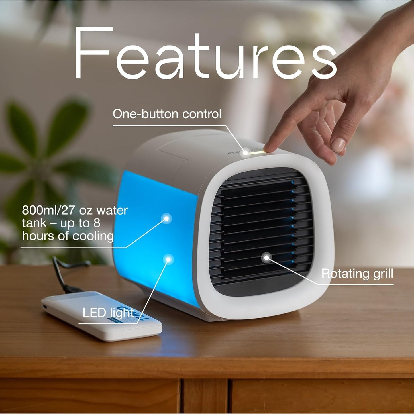 Evapolar Portable Air Conditioners - Small Personal AC Unit - Evaporative Air Cooler for Desk & Camping - Swamp Cooler - Evachill, Green