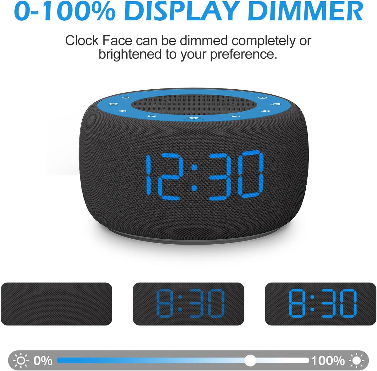 Buffbee Pro 2nd Gen| Sound Machine, Alarm Clock with Bluetooth Speaker