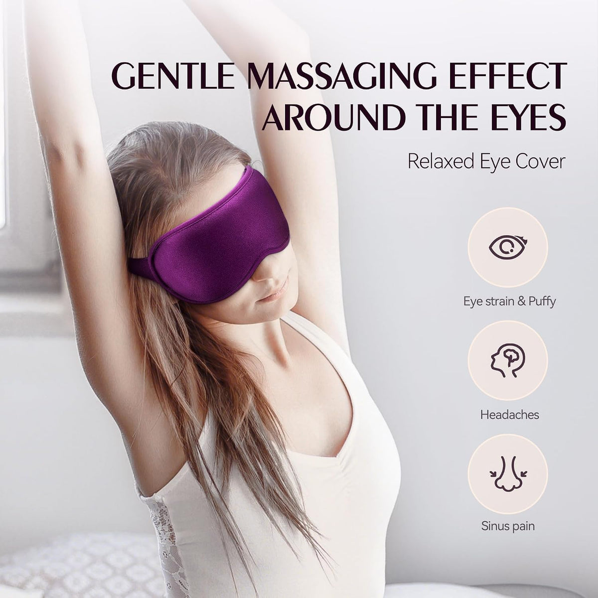 Sleep Mask for Women Men: 100% Blackout 3D Eye Mask for Sleeping, Sleeping Mask for Side Sleepers, Zero Pressure Memory Foam Eyelash Friendly Breathable Eye Cover, Airplane Travel Essentials-Pink