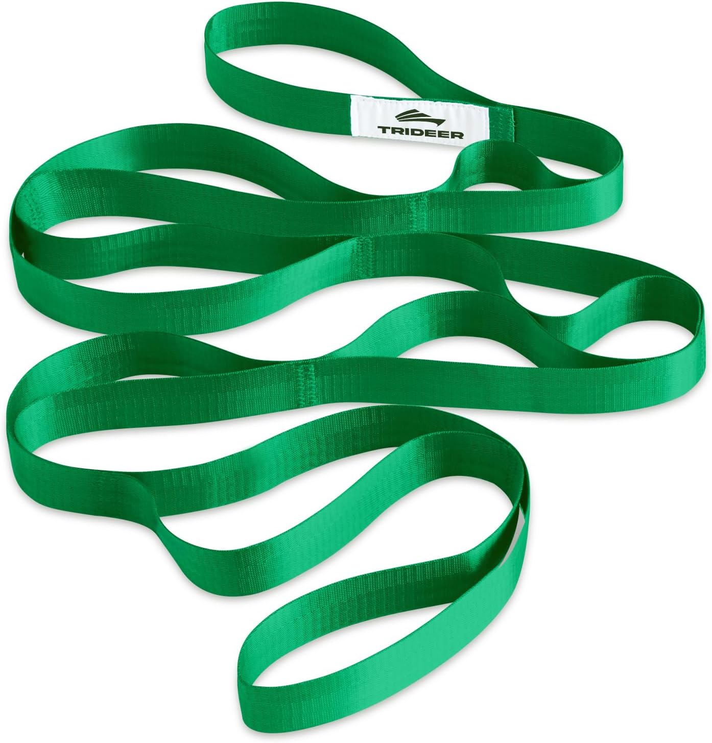 Trideer Non-Elastic Stretching Strap with Loops for Physical Therapy & Rehab, Knee Hip Leg ROM Post-Surgery, Yoga Strap for Stretching, Leg Lifter Strap Mobility Aid, Hamstring Calf Back