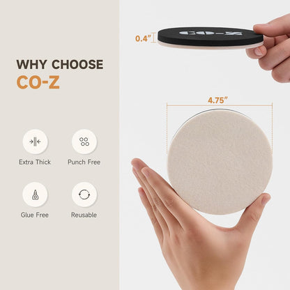 CO-Z Felt Furniture Sliders - 16 Pack with 8 Plastic & 8 Felt Sliders, 3 1/2" Reusable Furniture Sliders for Carpet Hardwood Floors, Heavy-Duty Furniture Gliders Movers, Moving Pads for Hard Surfaces