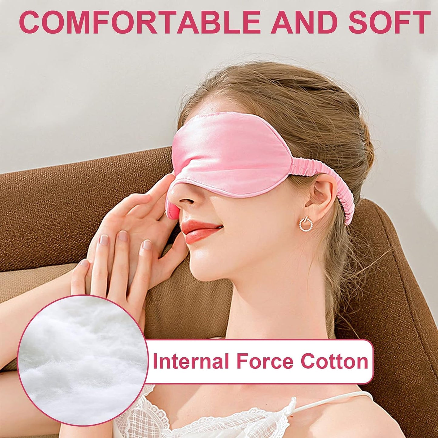 IEKEODI 2 Pack Sleep Masks, Blackout Eye Masks for Sleeping, (Black+Purple) | Silky Soft Comfort, Light Blocking Blindfold Design, Gentle Elastic Fit, Smooth Skin Feel, Travel and Nap Ready