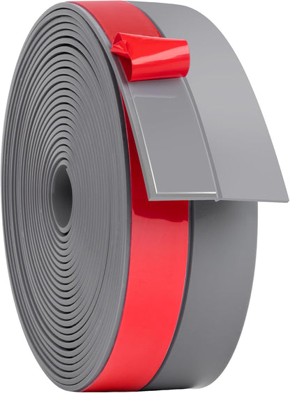 ToLanbbt Weather Stripping Silicone Door Seal Strip 2 in x 10 ft Door Draft Stopper Self Adhesive Tape, Side & Bottom Gaps Insulation Seal for Glass Shower Sliding Window, Black