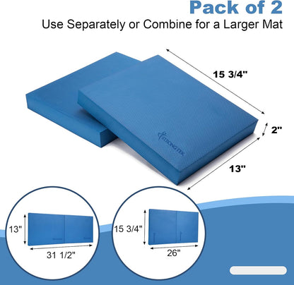 StrongTek Foam Balance Pad, High-Density TPE, 15.8 x 13 x 2 in, Non-Slip | Water-Resistant, Supportive Cushioning, Kneeling Support, Core Strength and Stability Training, Physical Therapy and Yoga