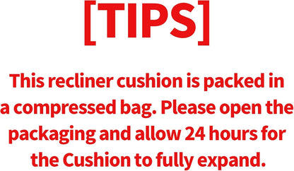HOMBYS Foam Lumbar Support Pillow for Recliner with Recliner Chair Seat Cushion-Thick Seat Cushion for Elderly with Long Back Support, Extra Large & Non-Slip, Brown