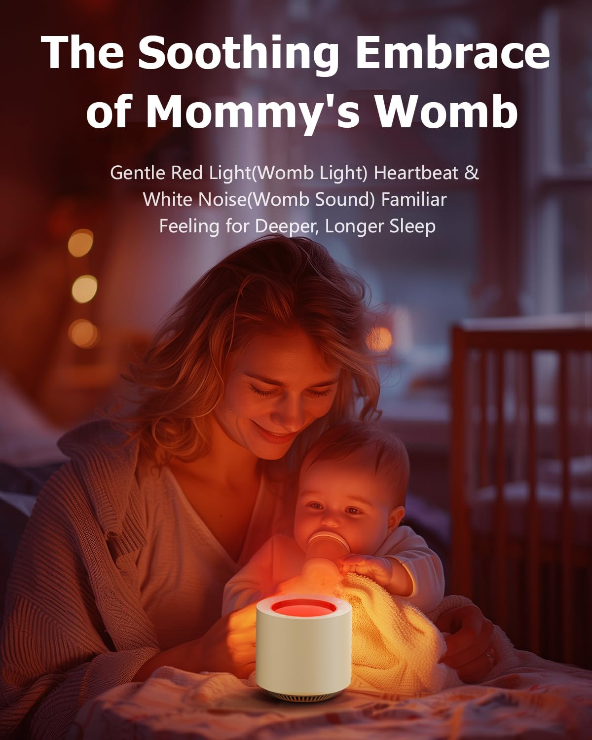 Red Light Therapy White Noise Sleep Sound Machine for Baby