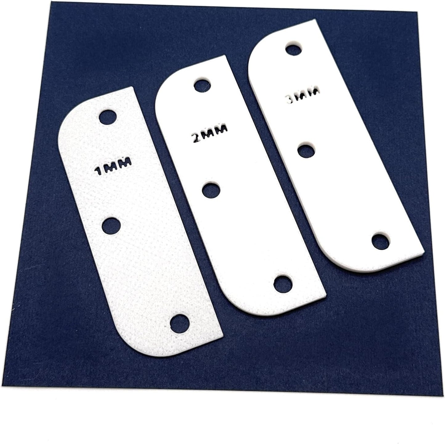 Door Hinge Shims (Set of 3) Hinge Spacer for Interior and Exterior Door Alignment - for 3.5", 4" and 4.5" Standard Hinges (3mm Thick, White, 3.5-inch)