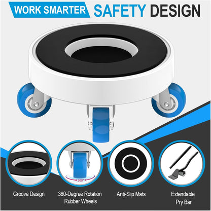 New Upgrade Furniture Sliders: Furniture Movers with Wheels & Groove | Furniture Dolly with 360° Rotatable Wheels - Appliance Roller for Moving Heavy Sofa Bed - Load Capacity Up to 750lb