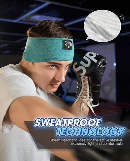 Sleep Headphones | Bluetooth 5.4 Headband | Wireless Earbuds Earphones Sweat Resistant with Ultra-Thin HD Stereo Speaker, Headphone Band for Side Sleepers Workout Running Tech Gadgets Unique Gifts