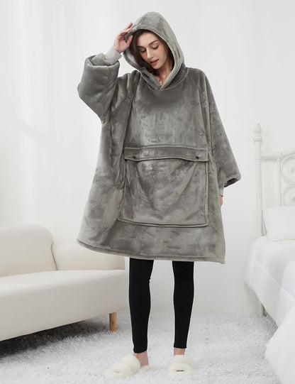 Wearable Blanket Hoodie for Adults With Pocket Strawberry Hoodie | Sherpa, Fuzzy Blanket Hoodie, Oversized Sweatshirt Blanket, Kangaroo Pouch, Cute Birthday Gifts for Sister, Cute Stuff