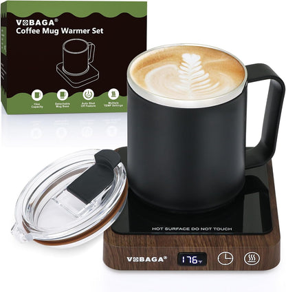 VOBAGA Mug Warmer, Coffee Cup Warmer for Desk with 5 Temp Settings & 2-12H Timer, Smart Candle Warmer & Coffee Warmer with Display for Fastest Heating Coffee, Cocoa, Ideal Coffee Gifts(No Cup)