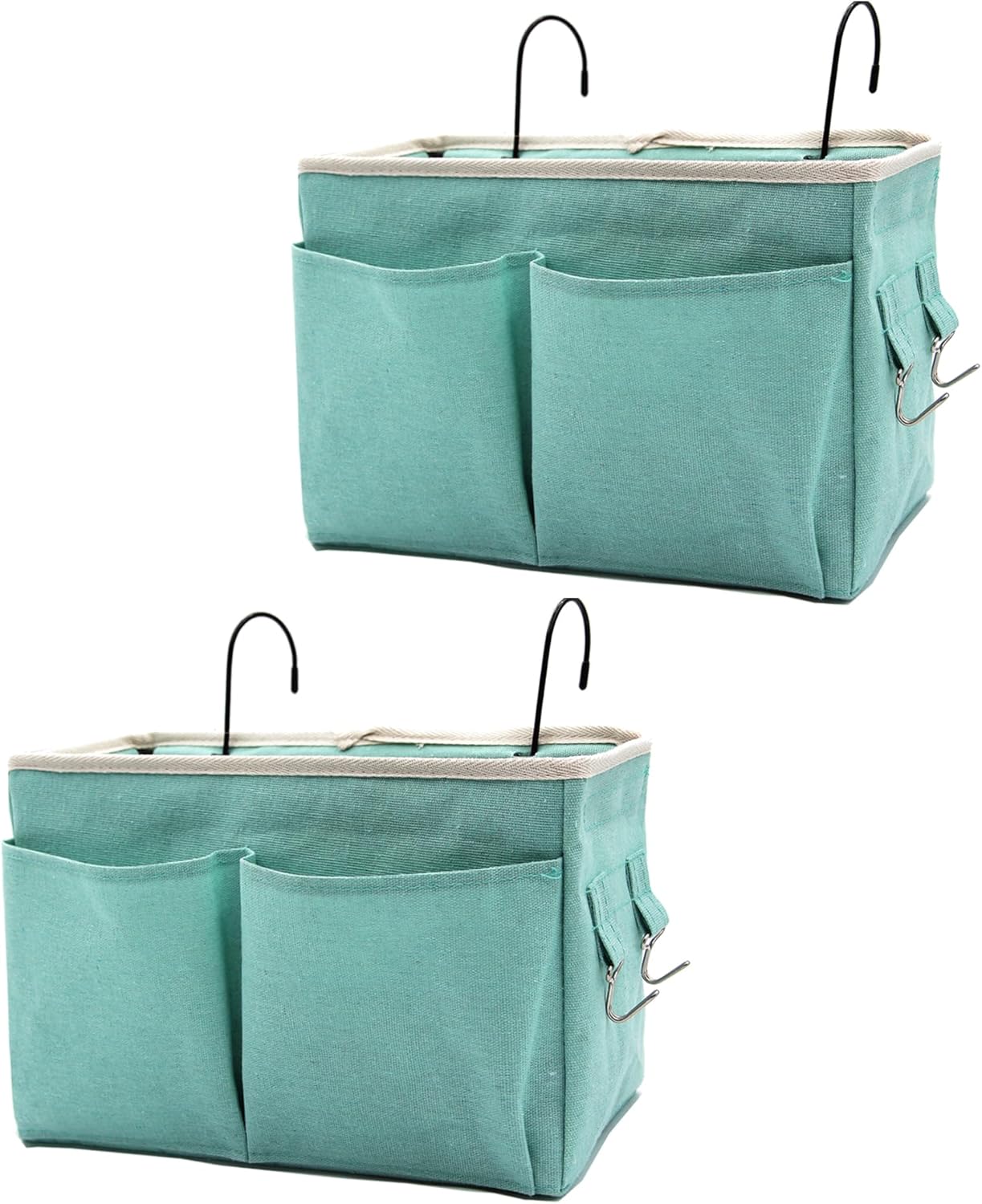 Bedside Caddy Bedside Hanging Storage Basket Multi-Function Organizer Caddy for Bunk and Hospital Beds Dorm Rooms Bed Rails, Can be Placed Glasses Books Mobile Phones（Navy Blue）