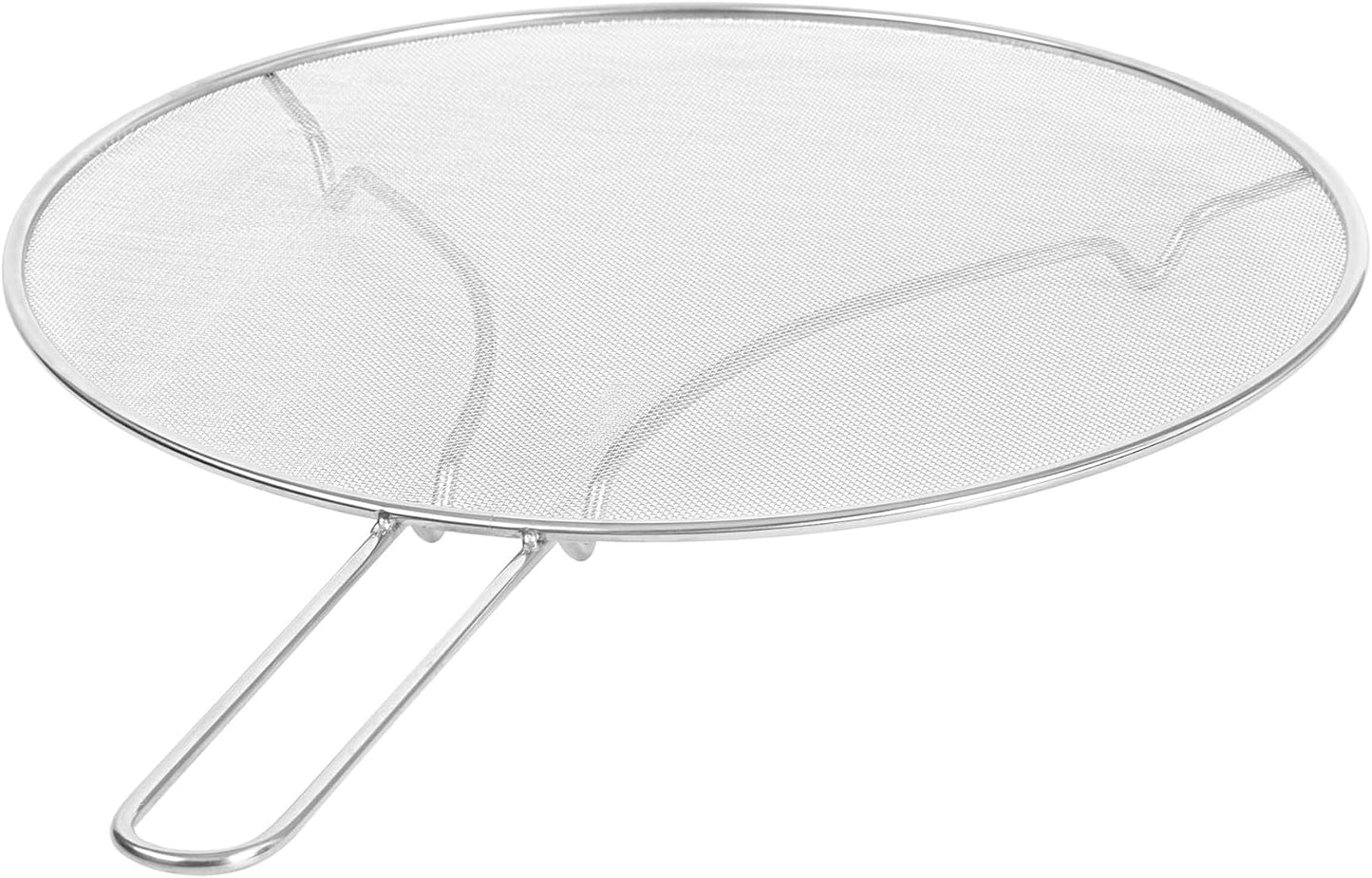 Restaurantware Splatter Screen 1 Count 13" Fine Mesh Cover Stainless Steel Splatter Guard with Resting Feet Cooking Protector for Frying Pan, Cooking Pots, Saute, Grease and Oil, Kitchen Tool