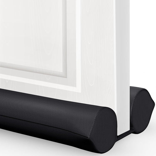 Comfyanno Under Door Draft Stopper - Bottom Door Gap Filler & Seal - Fits 30” to 36” Door, Double Side Block Noise, Sound, Air, Bugs, Dust, Easy to Install, No Adhesive, Black