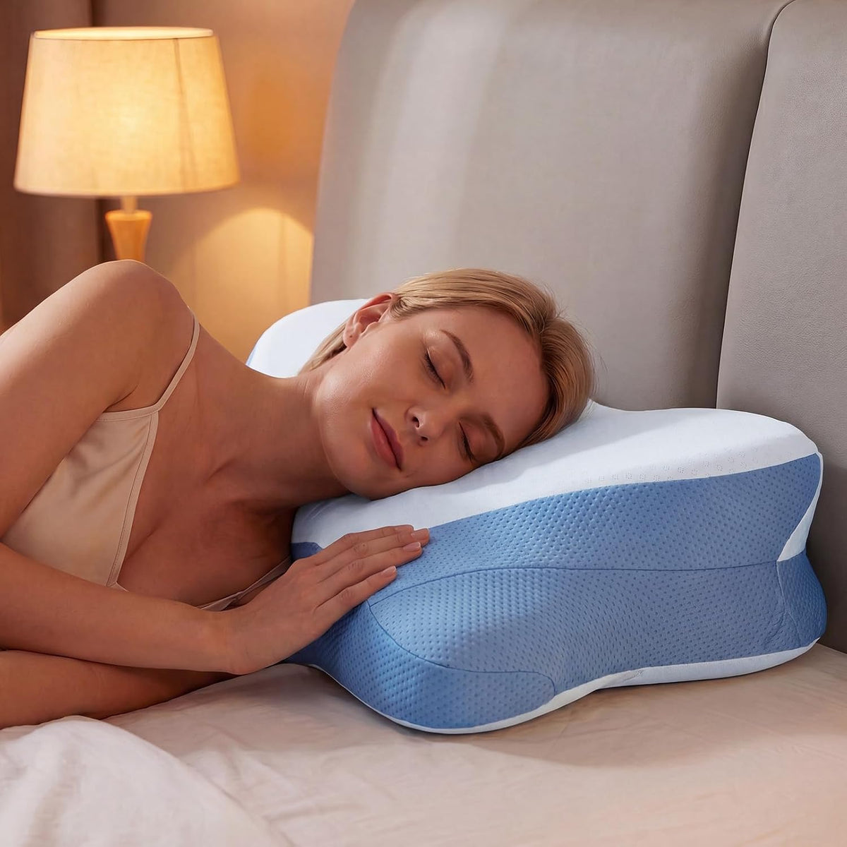 Sweetcrispy Cervical Pillow for Neck Pain Relief, Cooling Memory Foam