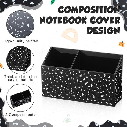 Tenceur Magnetic Dry Erase Marker Holder Acrylic Magnetic Pen Holder Whiteboard Marker Organizer for Whiteboard Fridge Refrigerator Locker Accessories Office Home Pen Storage(Checkered)
