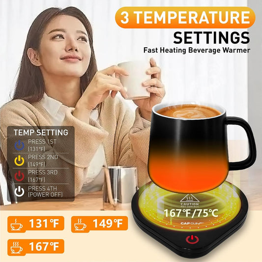 Coffee Mug Warmer,Electric Beverage Warmers, Cup Warmer for Heating Coffee, Beverage, Milk, Tea and Hot Chocolate (White)