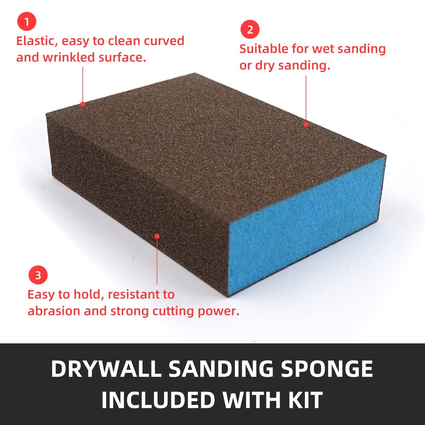Drywall Repair Kit, 2-Pack Wall Mending Agent, Wall Spackle with Tools | Includes Scraper and Sandpaper. For Wall Surface Hole Fill, Quick And Easy Solution.