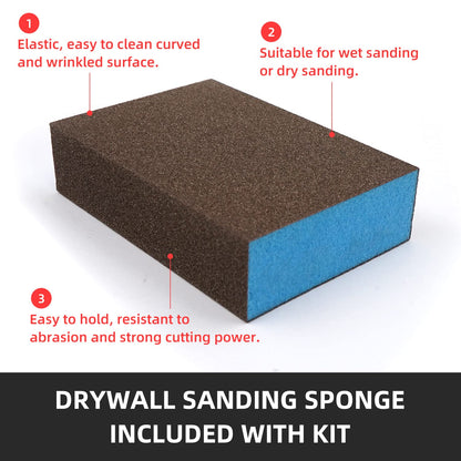 Drywall Repair Kit, 2-Pack Wall Mending Agent, Wall Spackle with Tools | Includes Scraper and Sandpaper. For Wall Surface Hole Fill, Quick And Easy Solution.