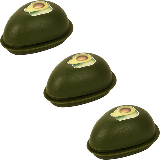 Food Keeper Storage Container with Lid, Food Saver for Fresh Avocados, Red Onions, and Garlic, BPA Free, Set of 3 (Garlic)
