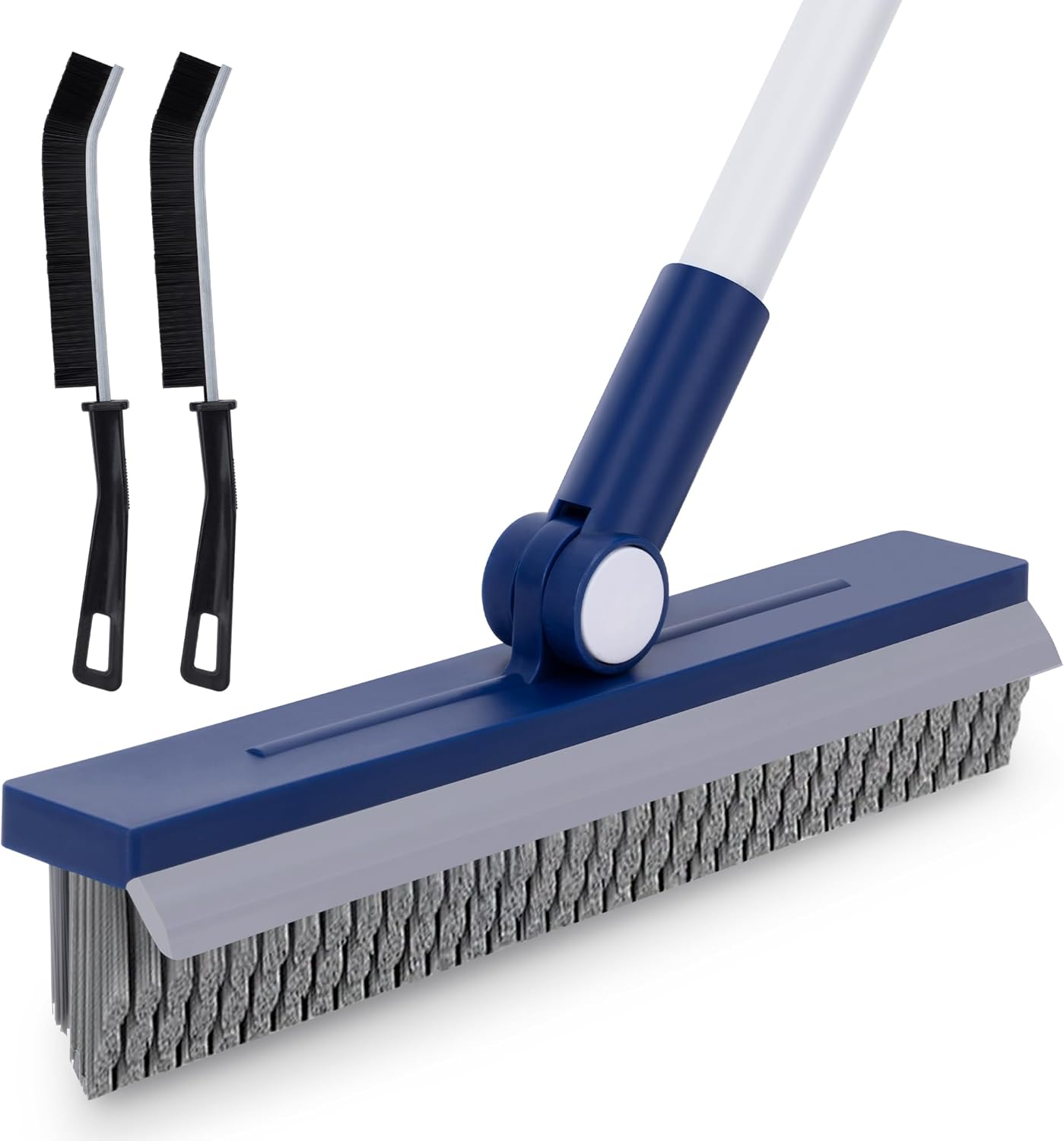 IVYROLL Grout Brush with Long Handle, Grout Cleaner Brush for Tile Floors | Stiff Bristles for Crevice, Tile Line, Shower, Kitchen, Bathroom