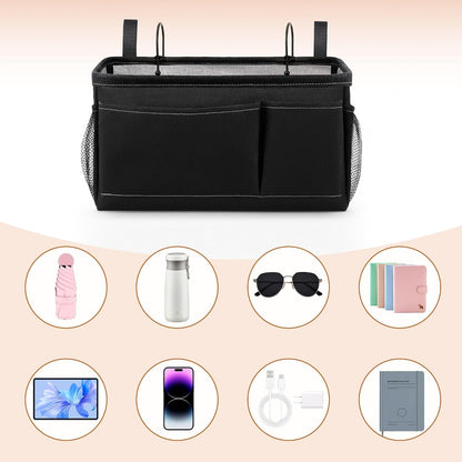 Fab totes Bedside Caddy for Dorm Bed, Bedside Storage Bag Hanging Organizer