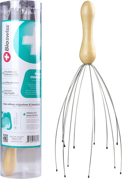 BioSwiss 2-Pack Handheld Full Body Massager, 4-Leg Pressure Point Tool for Back, Neck, and Shoulder, Includes 1 Large and 1 Small