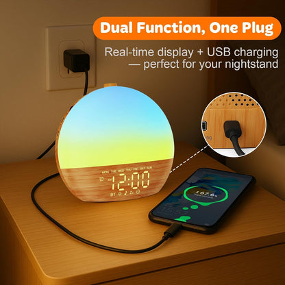Sunrise Alarm Clock with Sound Machine - Natural Wake-Up Gradual Light
