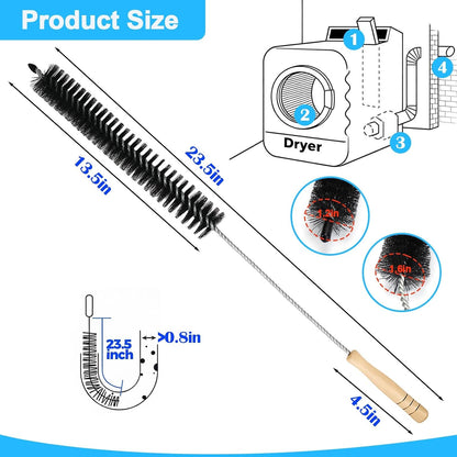 Dryer Vent Cleaner Brush,Flexible Clothes Dryer Lint Brush | Lint Trap Cleaning Tool,Laundry Room Essentials Lint Remover Accessories,Refrigerator Coil Brush,Household Cleaning Supplies