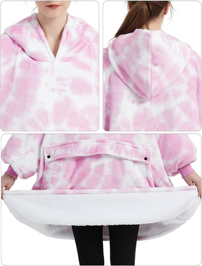 Wearable Blanket Hoodie for Adults With Pocket Strawberry Hoodie | Sherpa, Fuzzy Blanket Hoodie, Oversized Sweatshirt Blanket, Kangaroo Pouch, Cute Birthday Gifts for Sister, Cute Stuff