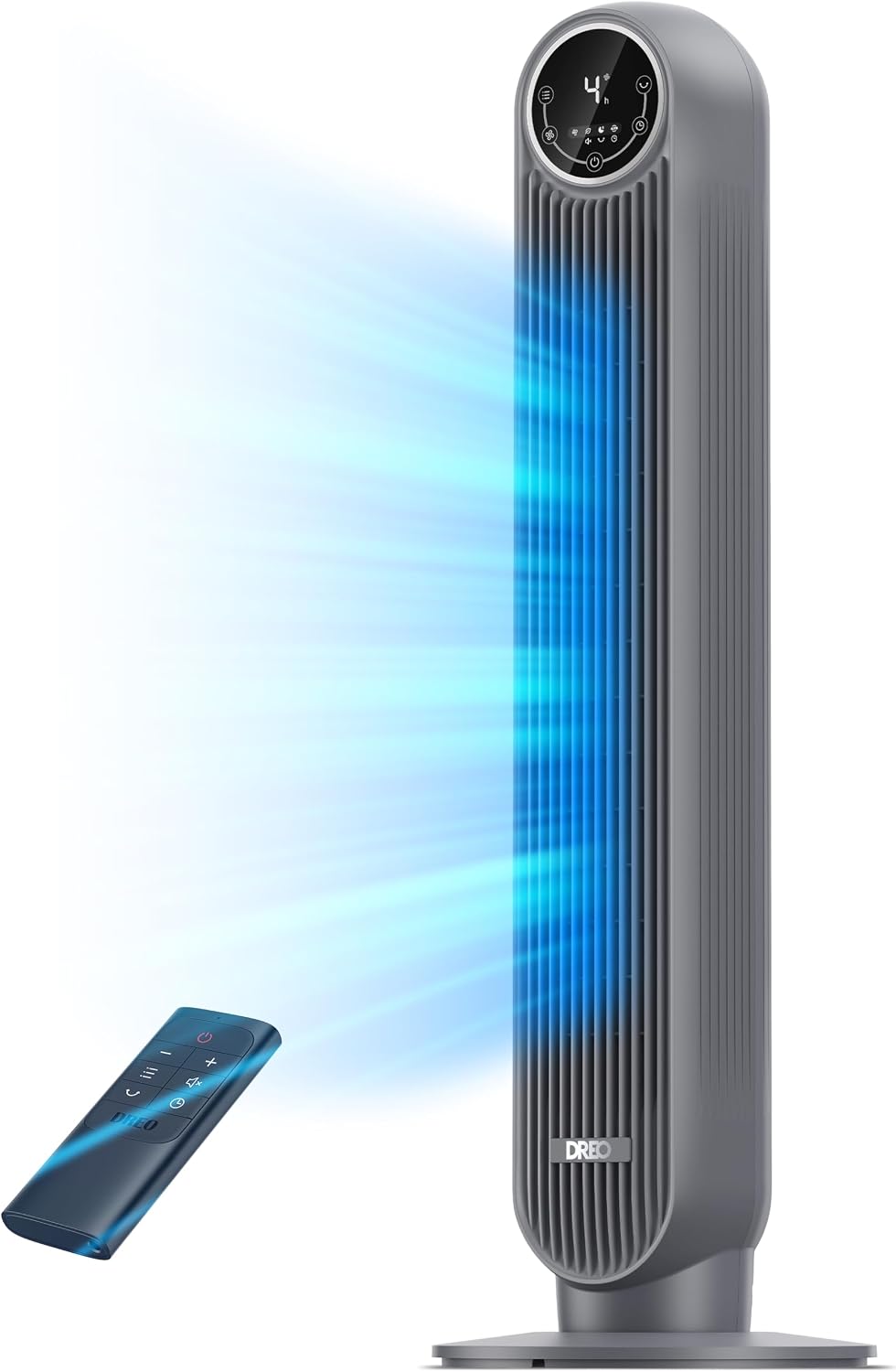DREO Tower Fan for Bedroom, 28ft/s High Velocity, 9 Speeds, DC Motor