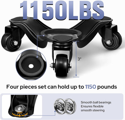 KEDSUM Furniture Dolly, 1150LBS Furniture Lifter Tool Set, 10" Heavy Duty Moving Dolly with 3 Wheels, Used for Moving Sofa, Piano, Cabinet