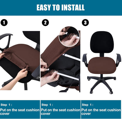 Smiry Office Computer Chair Armrest Covers, 2PCs Anti-dust Arm Rest Pad | Removable Washable Desk Chair Arm Pad Covers, Grey