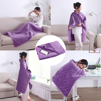 40"x55" Cordless Heated Blanket, Portable Heated Blanket Battery Operated, Cozy Soft Wearable Heated Shawl, 3 Heat Settings, Auto-Off, Machine Washable(Gray,Shawl)