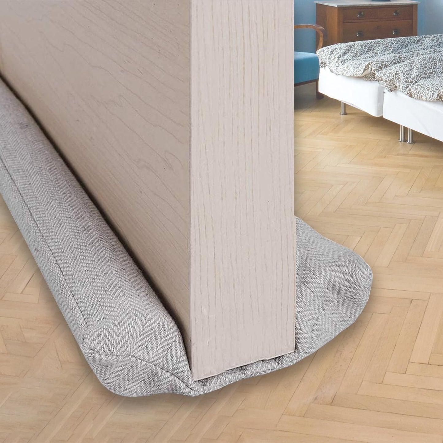 36 Inch Under Door Stopper, Door Noise Blocker | Double Sided Door Stopper, Machine-Washable