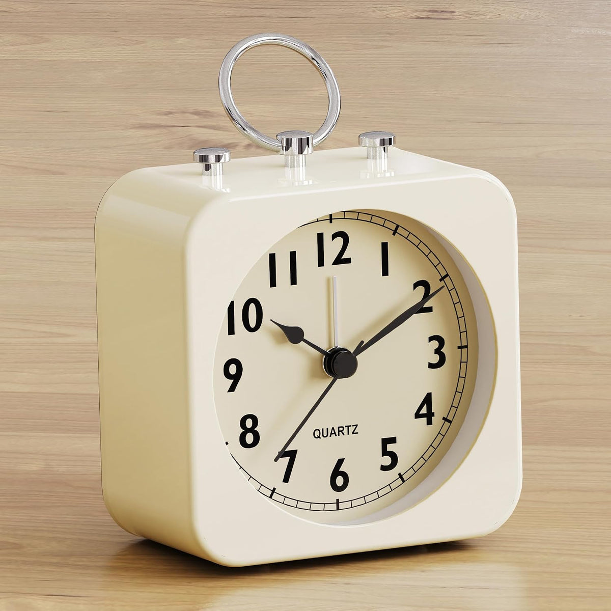 AYRELY® Small Metal Alarm Clock, Desk and Table Clock for Travel