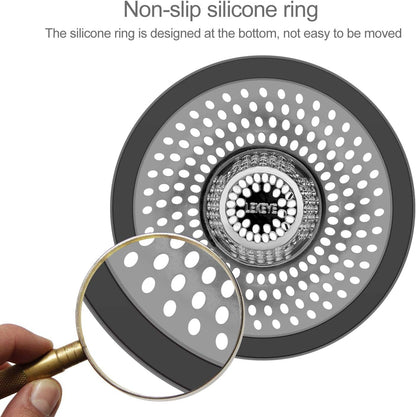 LEKEYE Drain Hair Catcher/Bathtub Shower Drain Hair Trap/Strainer Stainless Steel Drain Protector(Patented Product) | Stainless Steel