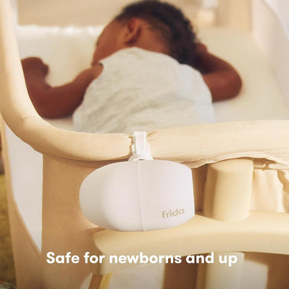 Frida Baby 2-in-1 Portable Sound Machine for Baby + Nightlight | White Noise Sound Machine for Baby with 5 Soothing Sounds & 3 Nightlight Modes | Travel Sound Machine Attaches to Strollers, Car Seats