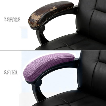 Melaluxe Office Chair Armrest Covers, Stretchable Removable Washable Chair Arm Covers, Elastic Desk Computer Gaming Chair Arm Rest Protector Slipcovers (Black)