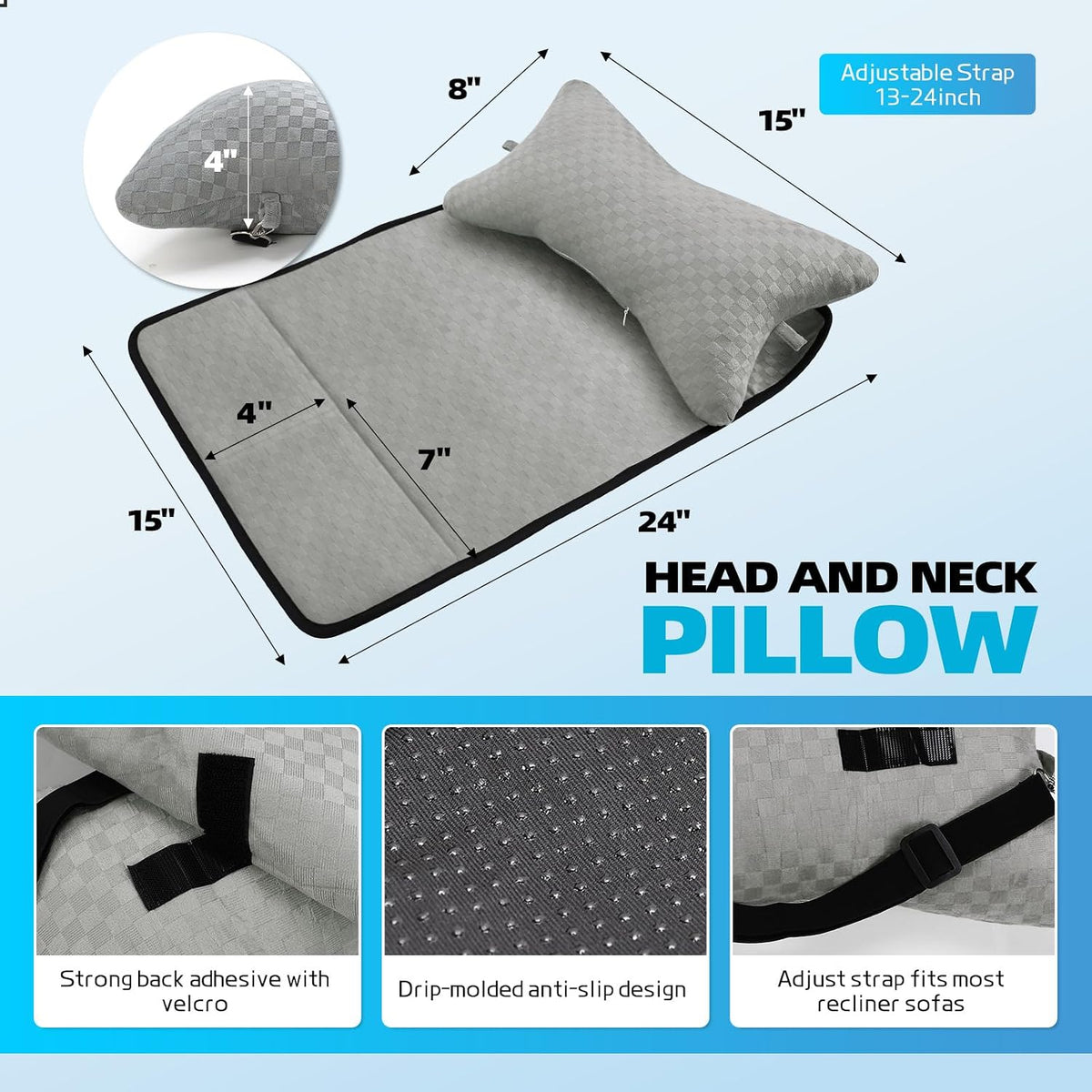 Recliner Head Pillow for Neck, Recliner Pillow for Headrest, Sofa, Chair
