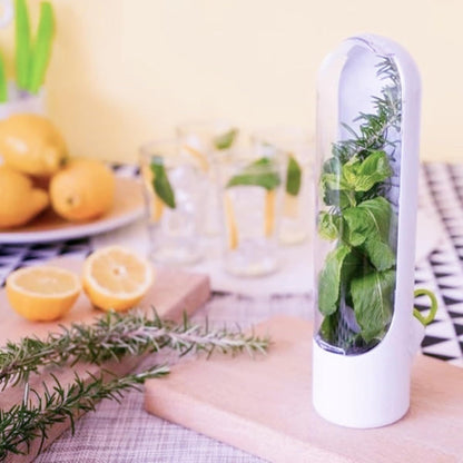Herb Saver for Refrigerator, Vegetable Preservation Bottle,Herb Storage Container,Herb Savor Pod,Keeps Greens Fresh for 2-3 Weeks for Cilantro, Mint, Parsley, Asparagus