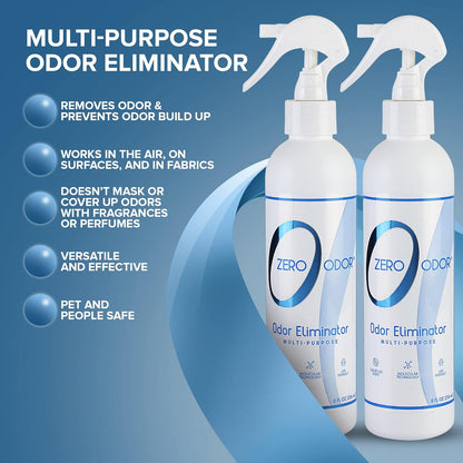 Zero Odor Multi-Purpose Odor Eliminator, Fabric & Room Deodorizer, 16 oz | Odor Eliminator Spray for Closet, Bathroom, Basement, Trash & Upholstery, Air and Surface use