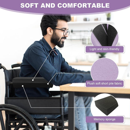 SPRING SEAON Wheelchair Accessories Armrest Covers, Memory Foam Pads, Pair
