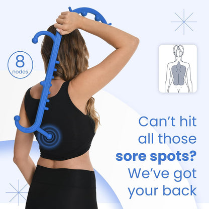 Ranarose Deep Tissue Back & Neck Massager for Body Muscle Pain Relief | Trigger Point Massage Tool for Full Body, Shoulders, Legs, Muscle Knot Remover, for Self-Massage, Pressure Point Massage Tool