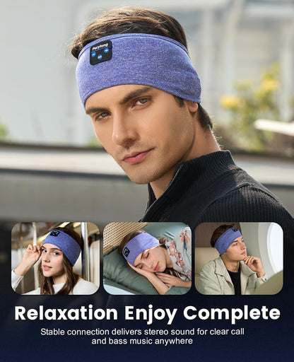 Perytong 2 Pack Sleep Headphones, Sleeping Headphones | Bluetooth Headband with Ultra-Thin HD Stereo Speaker, Wireless Headphone for Sports, Insomnia, Yoga, Air Travel, Meditation