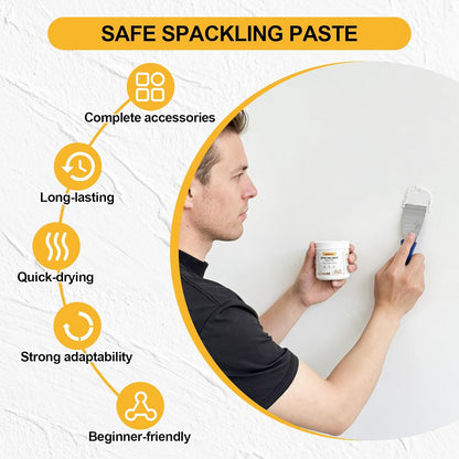 Drywall Repair Kit 12.2 Oz Wall Patch Repair Kit Wall Mending Agent | Spackle Wall Repair with Wall Patches/Sanding Sponge/Putty Knife/Scrapers/Gloves, Wall Surface Hole Quick and Easy Solution