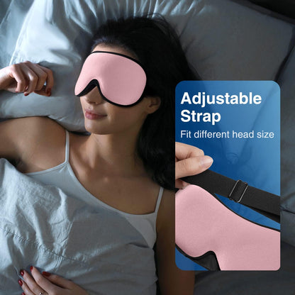 YFONG Weighted Sleep Mask for Women Men, 3D Light Blocking Eye Mask, Black