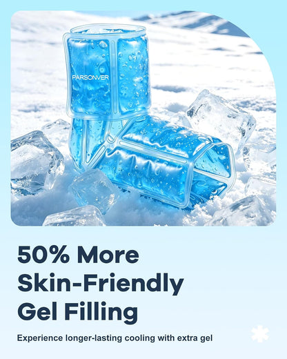 Ankle Foot Ice Pack Wrap for Plantar Fasciitis Relief, 60-Min Long-Lasting