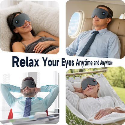 Ezona Heated Eye Mask, Cotton Cordless Warm Eye Compress Mask for Dry Eyes