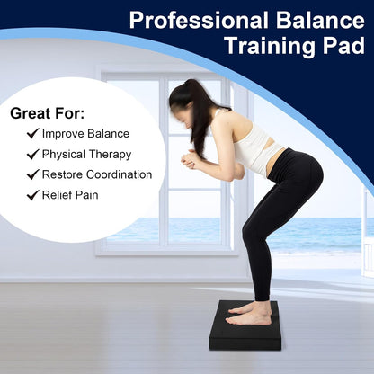 StrongTek Foam Balance Pad, High-Density TPE, 15.8 x 13 x 2 in, Non-Slip | Water-Resistant, Supportive Cushioning, Kneeling Support, Core Strength and Stability Training, Physical Therapy and Yoga